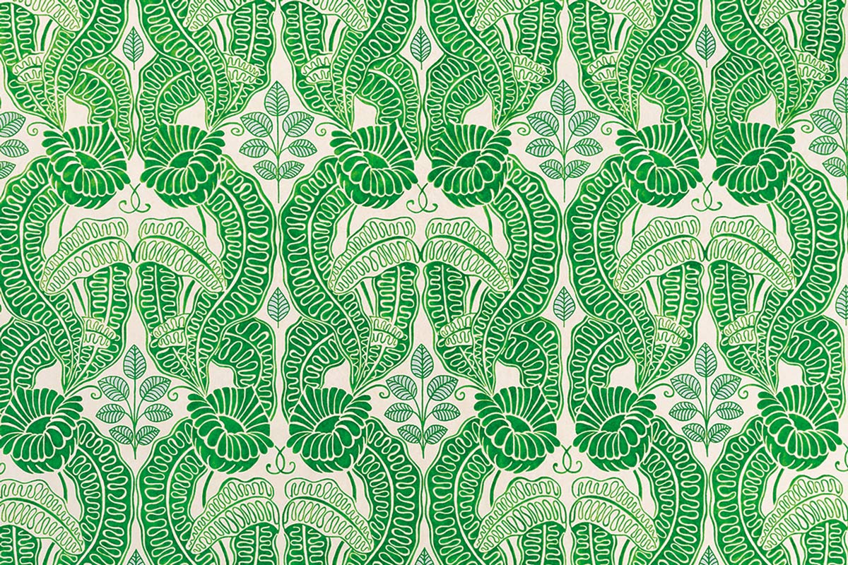 Christopher Farr Belle-De-Nuit Indoor Printed Green Fabric Sample