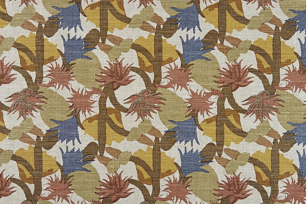 Christopher Farr Cactus Flower Indoor Printed Lemon Fabric Sample