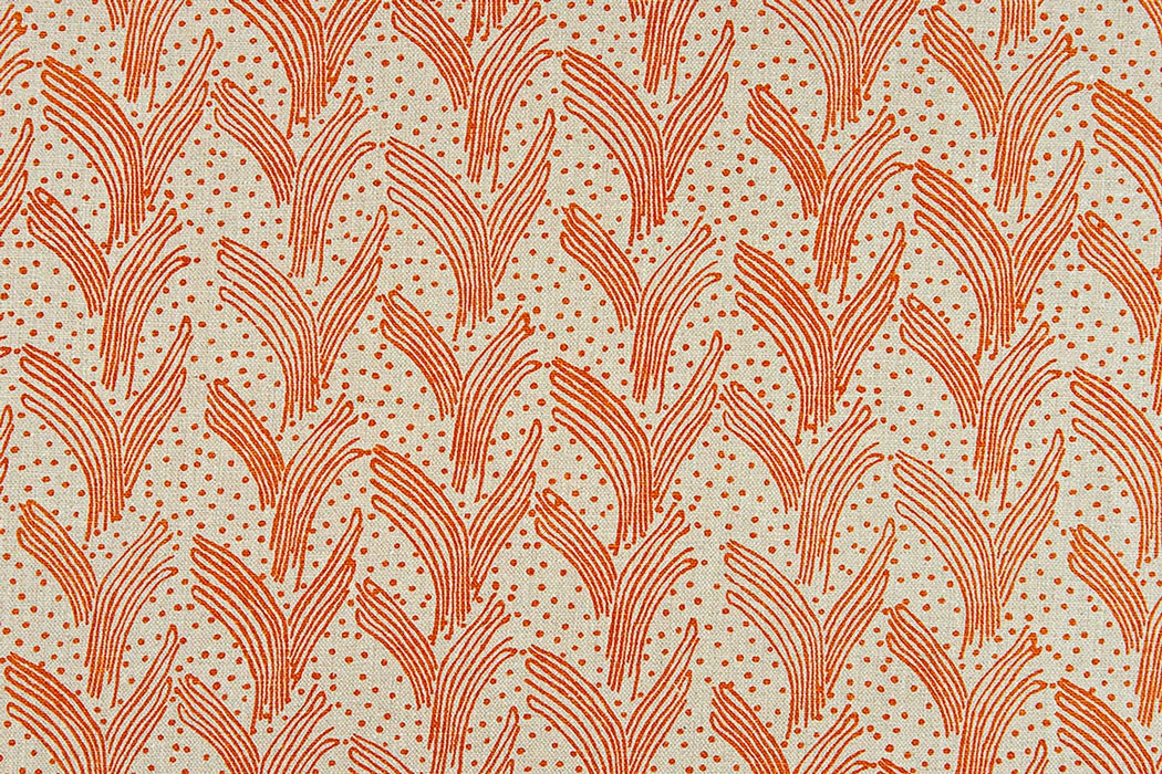 Christopher Farr Carnac Indoor Printed Orange Fabric Sample