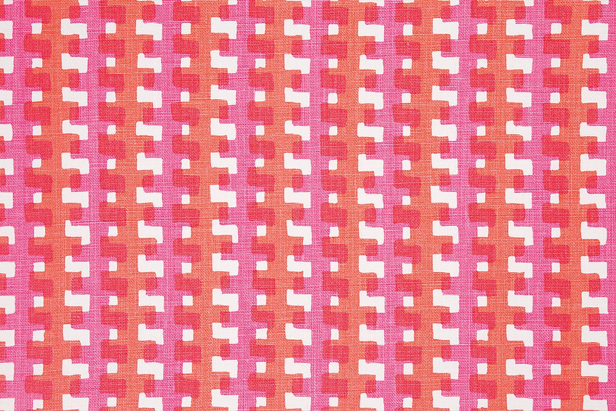 Christopher Farr Cremaillere Indoor Printed Hot Pink Fabric Sample