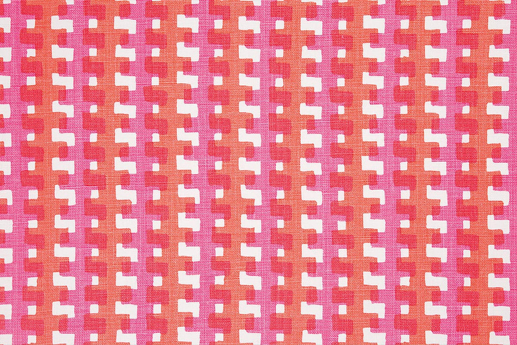 Christopher Farr Cremaillere Indoor Printed Hot Pink Fabric Sample