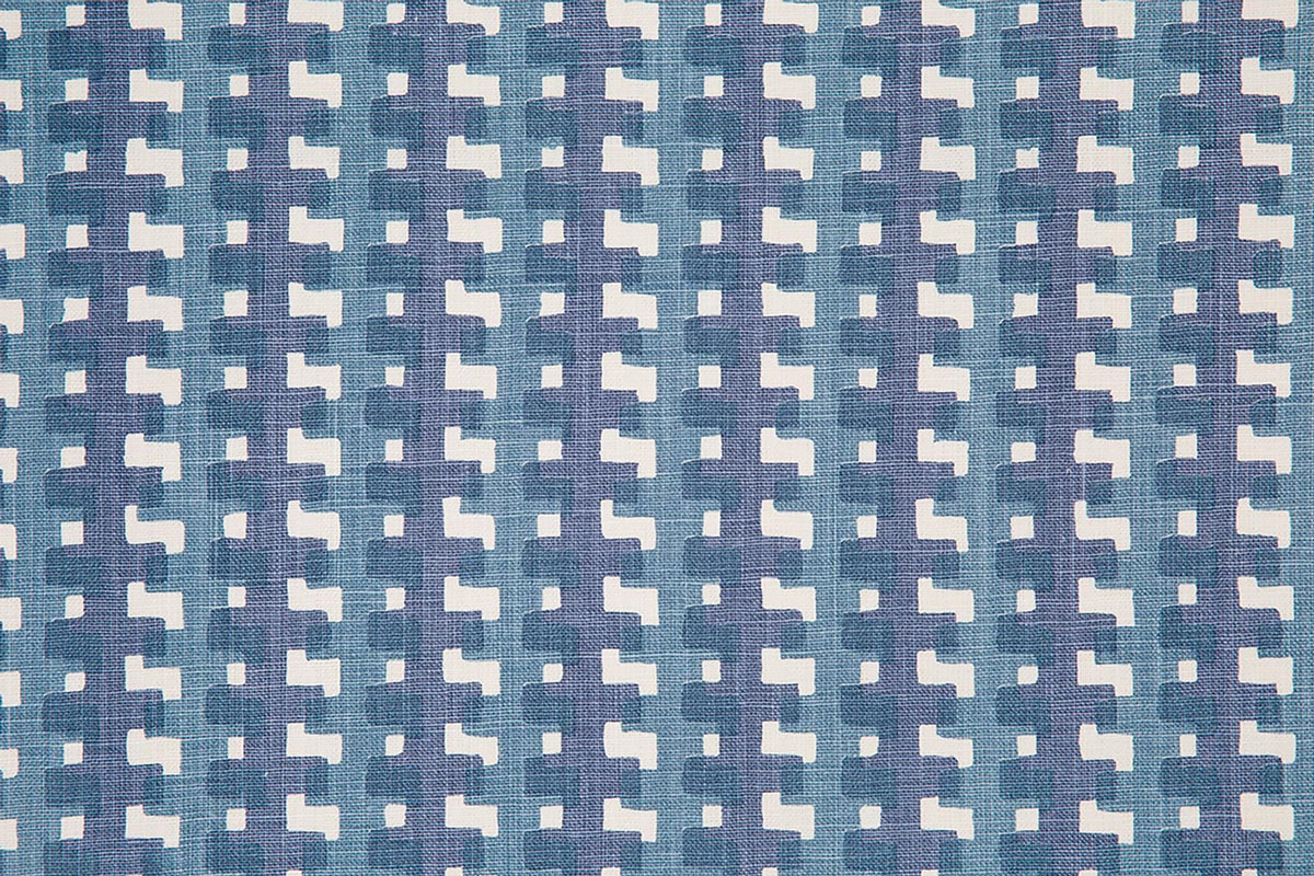 Christopher Farr Cremaillere Indoor Printed Indigo Fabric Sample