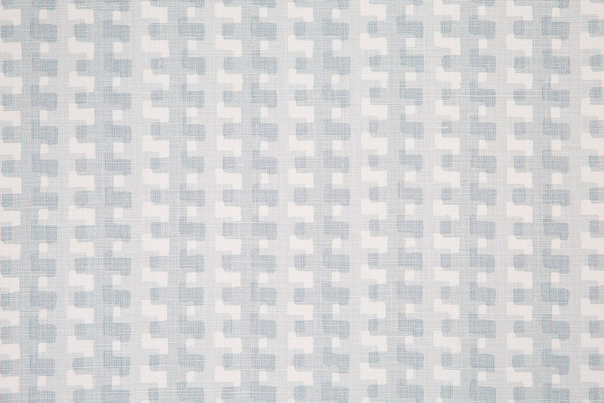 Christopher Farr Cremaillere Indoor Printed Soft Blue Fabric Sample