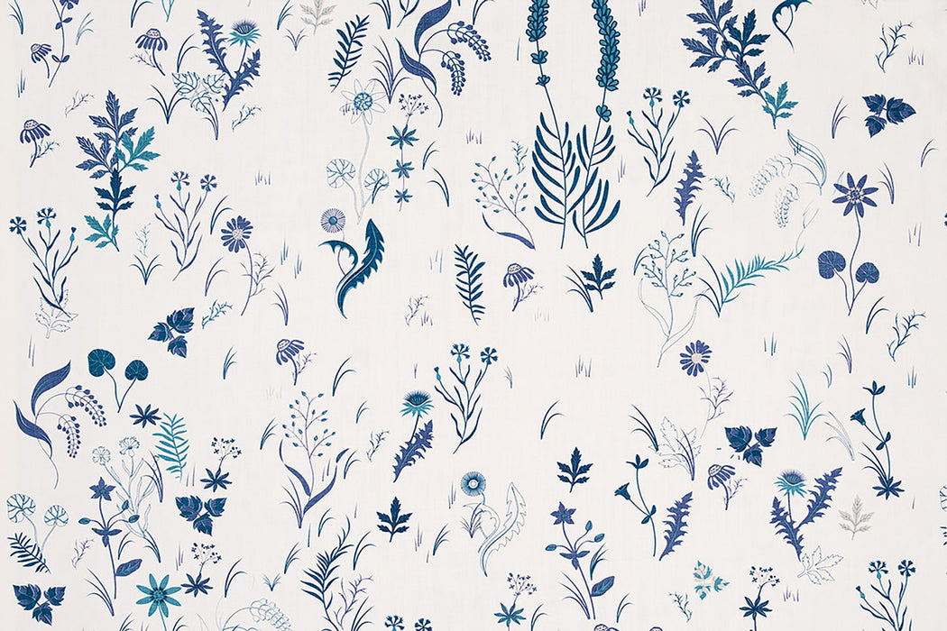 Christopher Farr Field Indoor Printed Indigo Fabric Sample