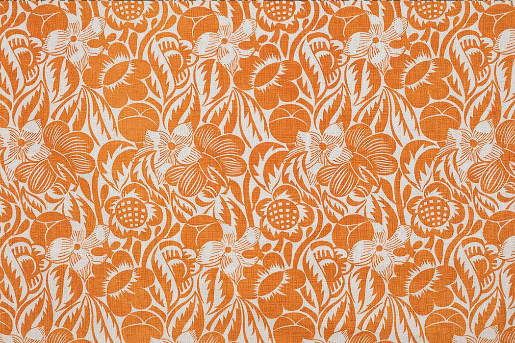 Christopher Farr Fleurs Etoilees Indoor Printed Orange Fabric Sample