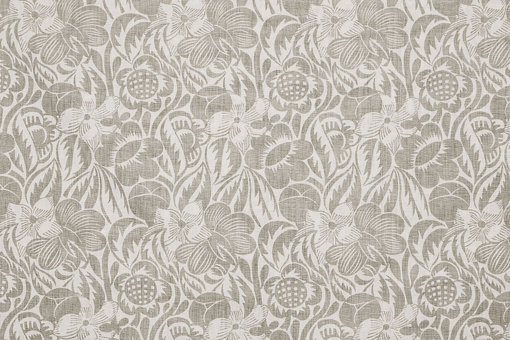 Christopher Farr Fleurs Etoilees Indoor Printed Smoke Fabric Sample