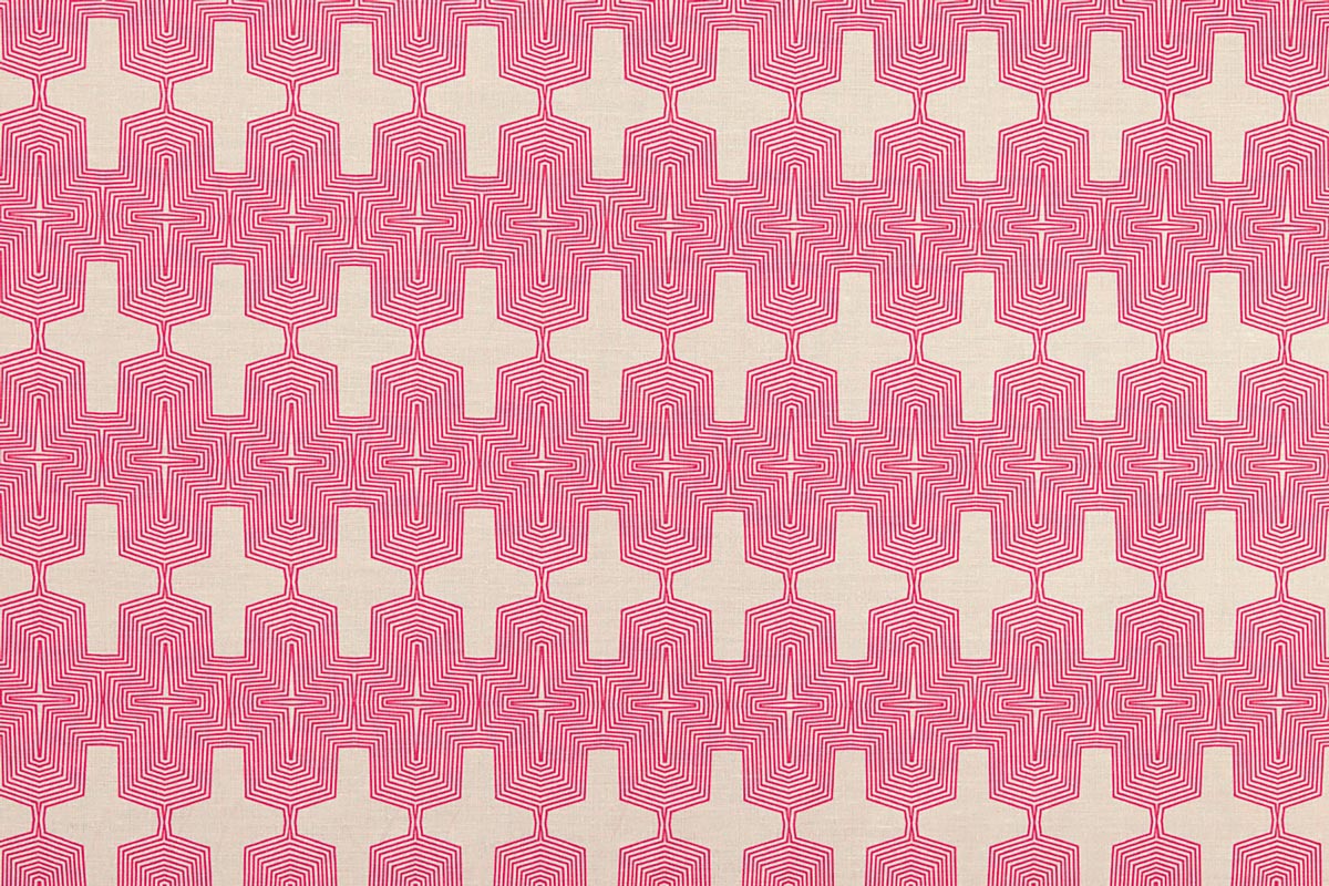 Christopher Farr Laguna Indoor Printed Hot Pink Fabric