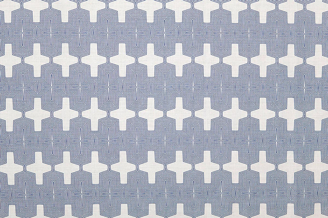 Christopher Farr Laguna Indoor Printed Indigo Fabric Sample