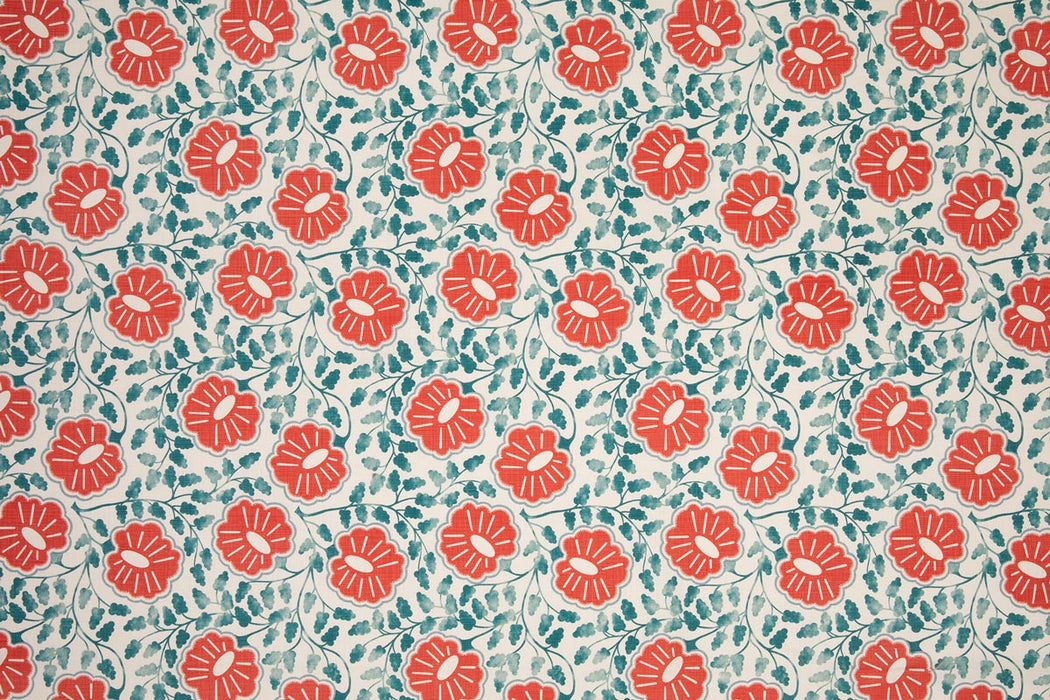 Christopher Farr Punch Paisley Indoor Printed Coral Fabric Sample