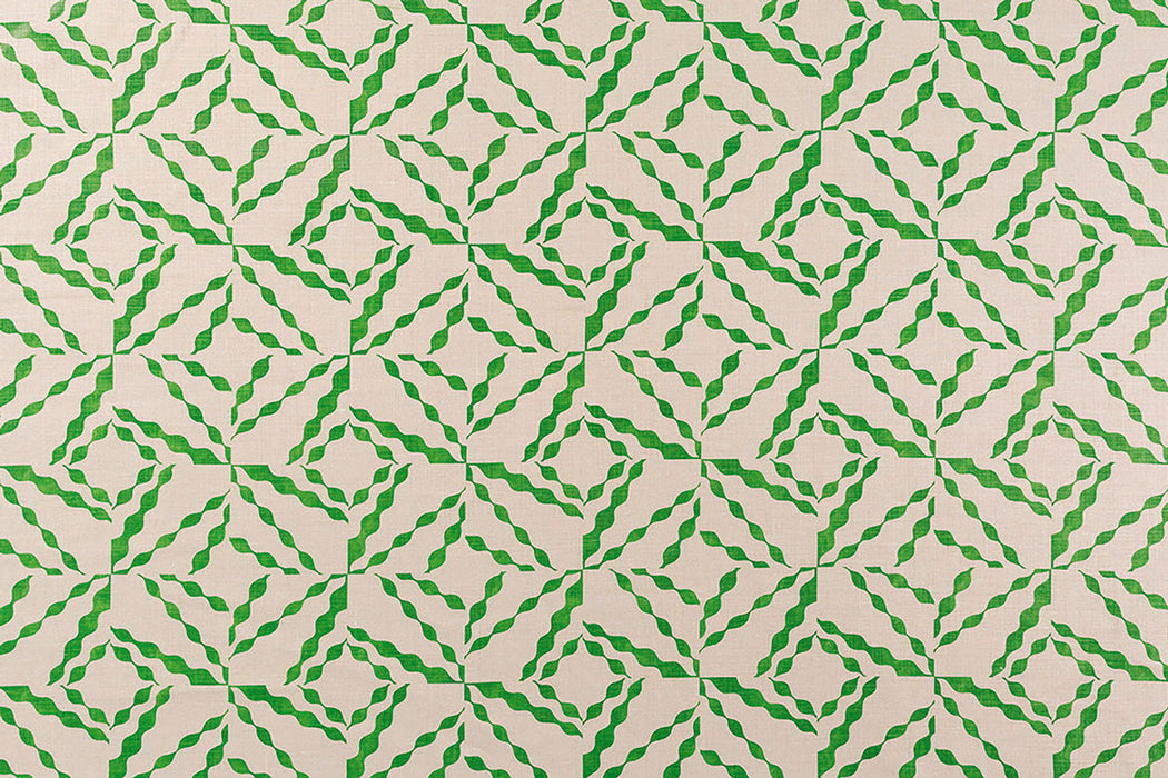 Christopher Farr Puzzle Indoor Printed Green Fabric Sample