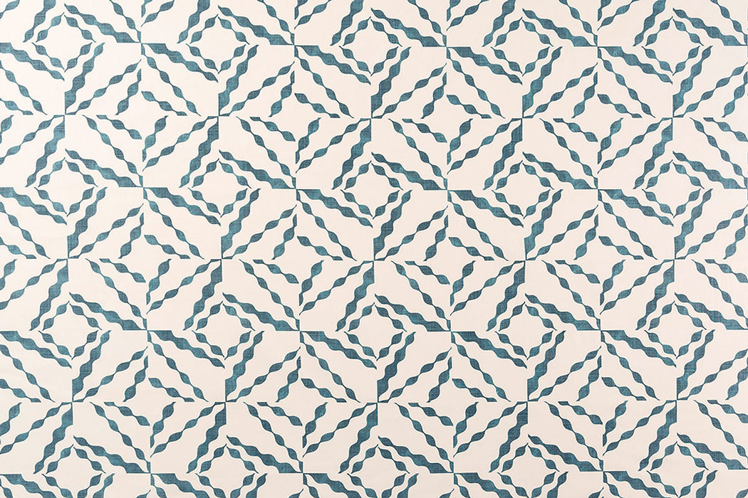 Christopher Farr Puzzle Indoor Printed Dark Indigo Fabric Sample