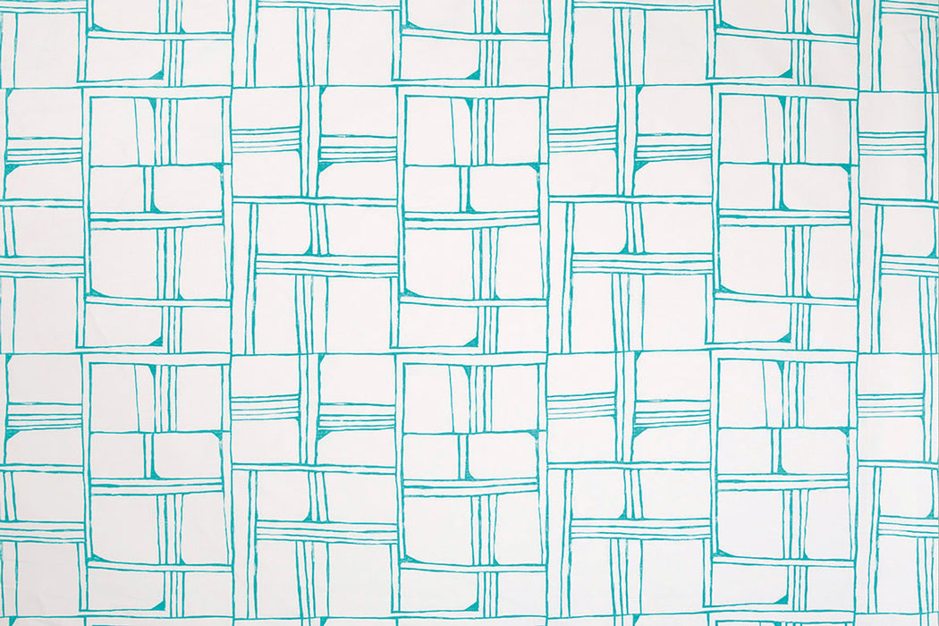 Christopher Farr Quadrant Indoor Printed Aquamarine Fabric Sample