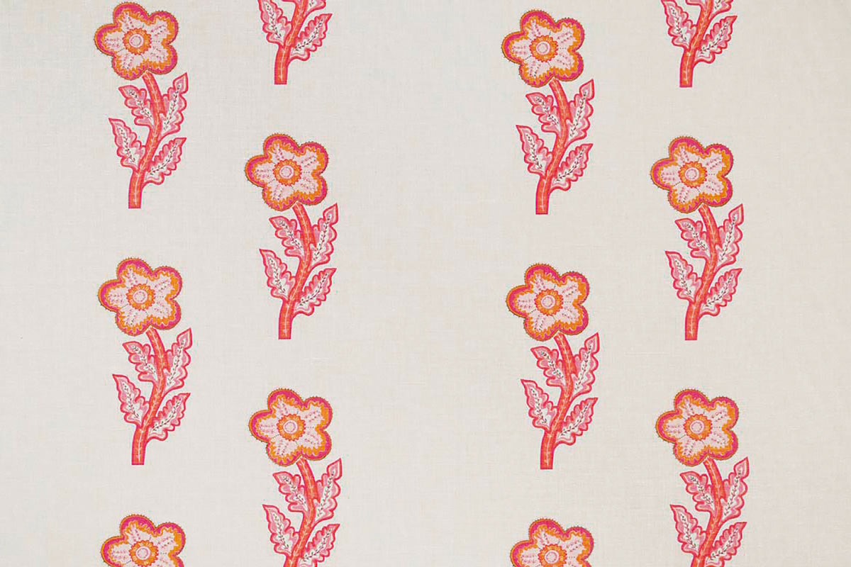 Christopher Farr Tasha's Trip Indoor Printed Hot Pink Fabric Sample