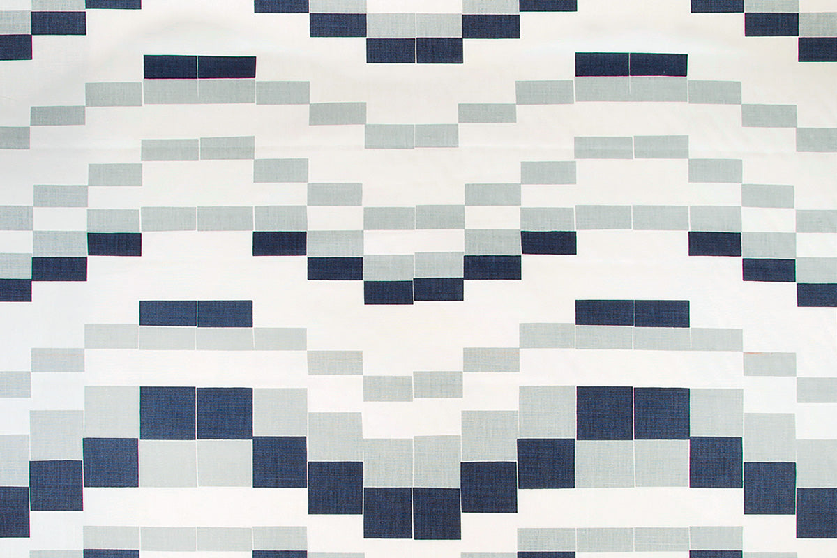 Christopher Farr Temple Indoor Printed Dark Indigo Fabric Sample