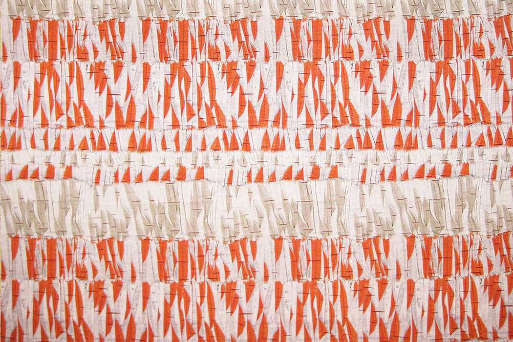 Christopher Farr Willow Indoor Printed Orange Fabric Sample