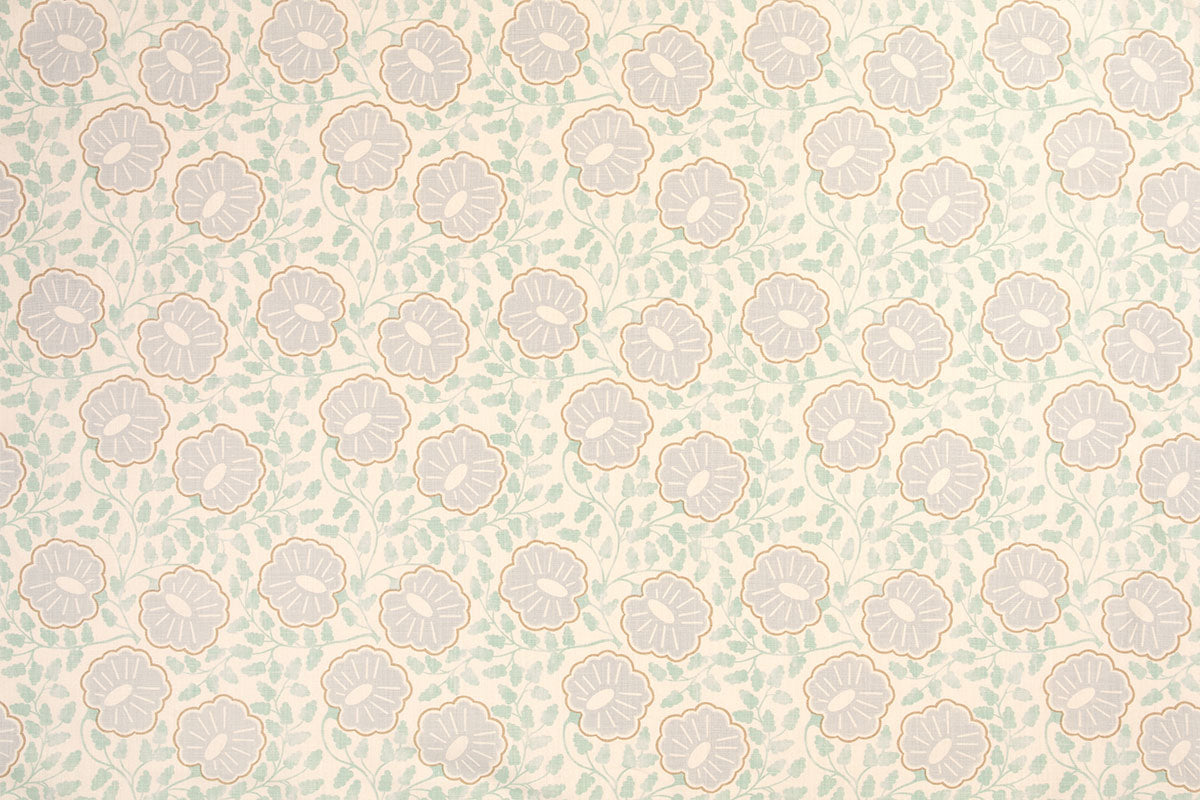 Christopher Farr Punch Paisley Indoor Printed Pale Blue Fabric Sample