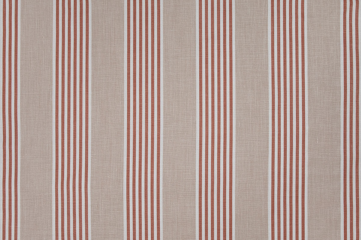 Christopher Farr The Hudson Stripe Indoor Printed Taupe Fabric Sample