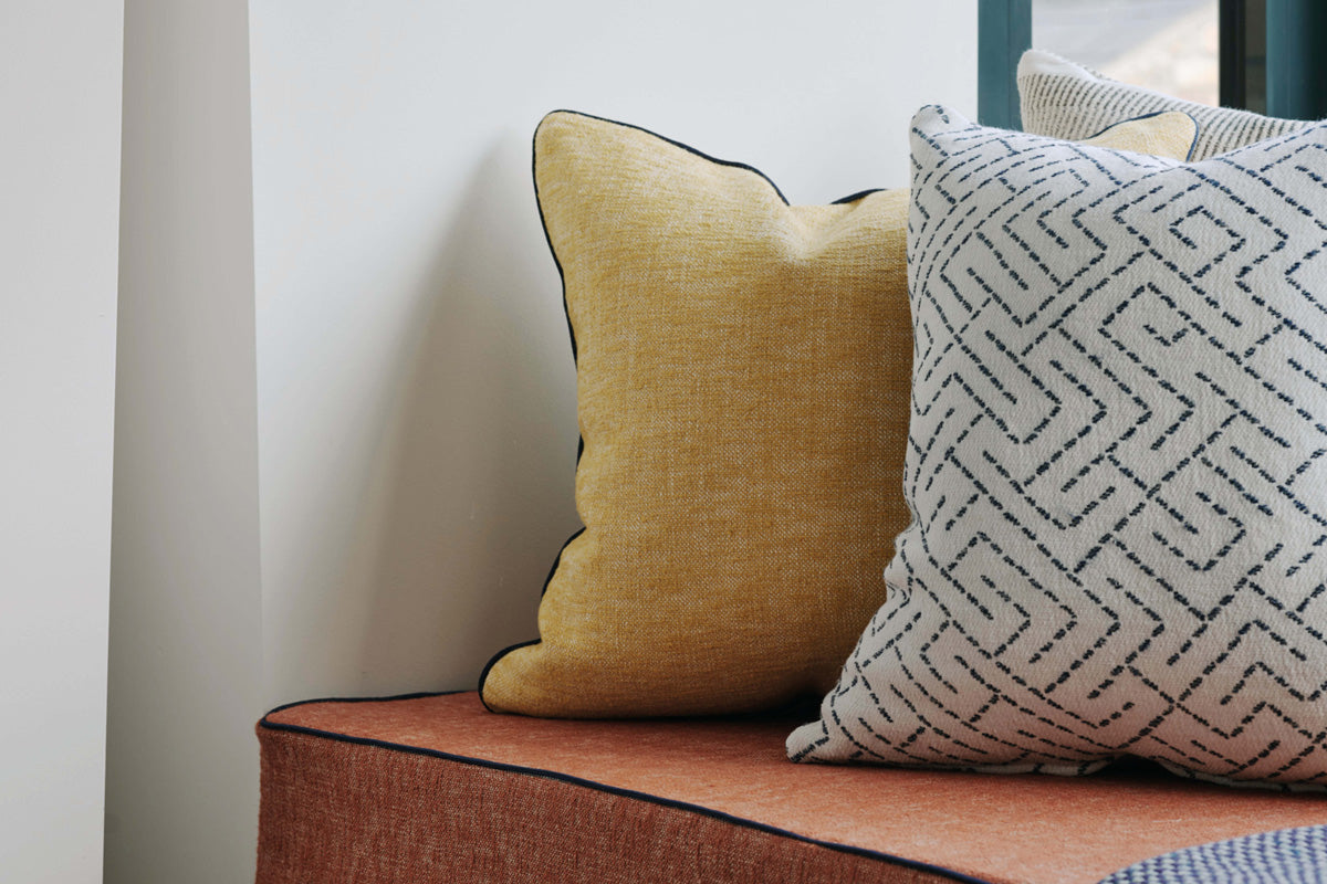 Christopher Farr Triangulated Indoor Woven Marigold Fabric Sample