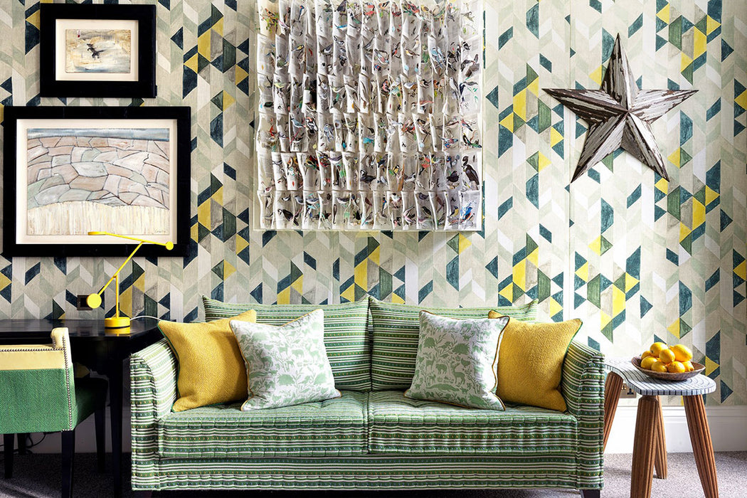 Christopher Farr Criss Cross Indoor Woven Aqua Fabric Sample