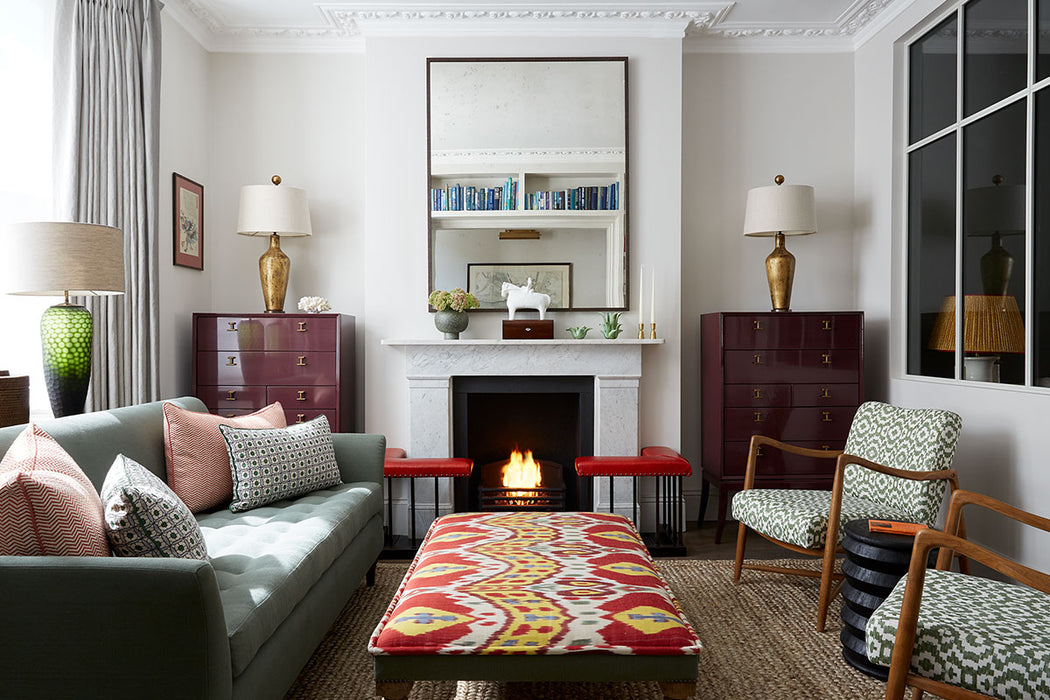 Christopher Farr Echo Indoor Printed Indigo Fabric Sample