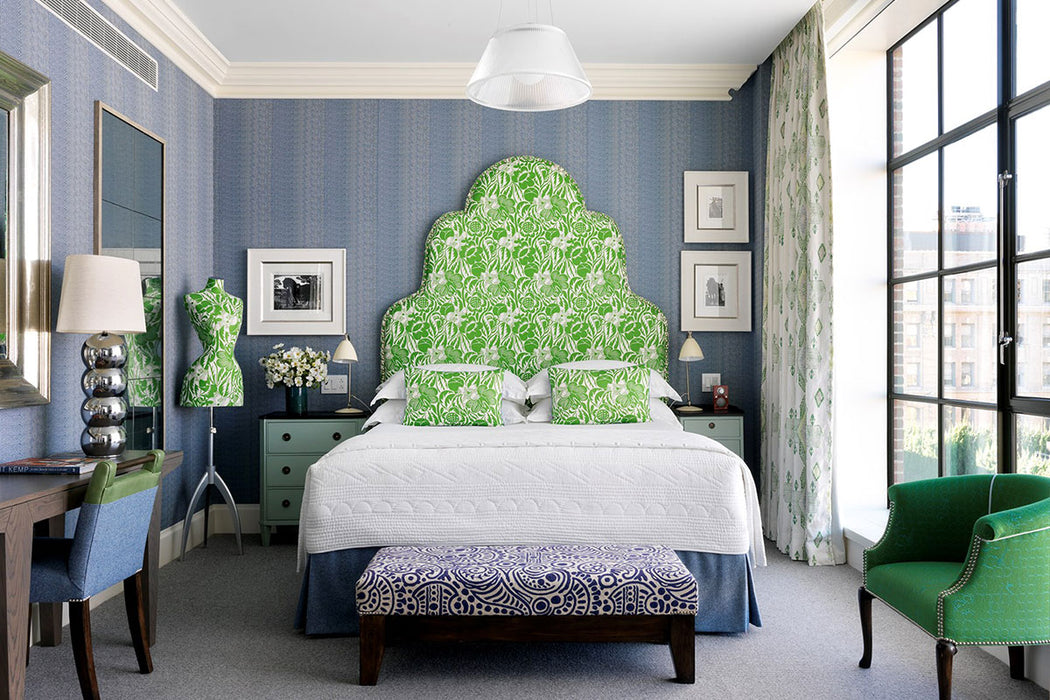 Christopher Farr Fleurs Etoilees Indoor Printed Charcoal Fabric Sample