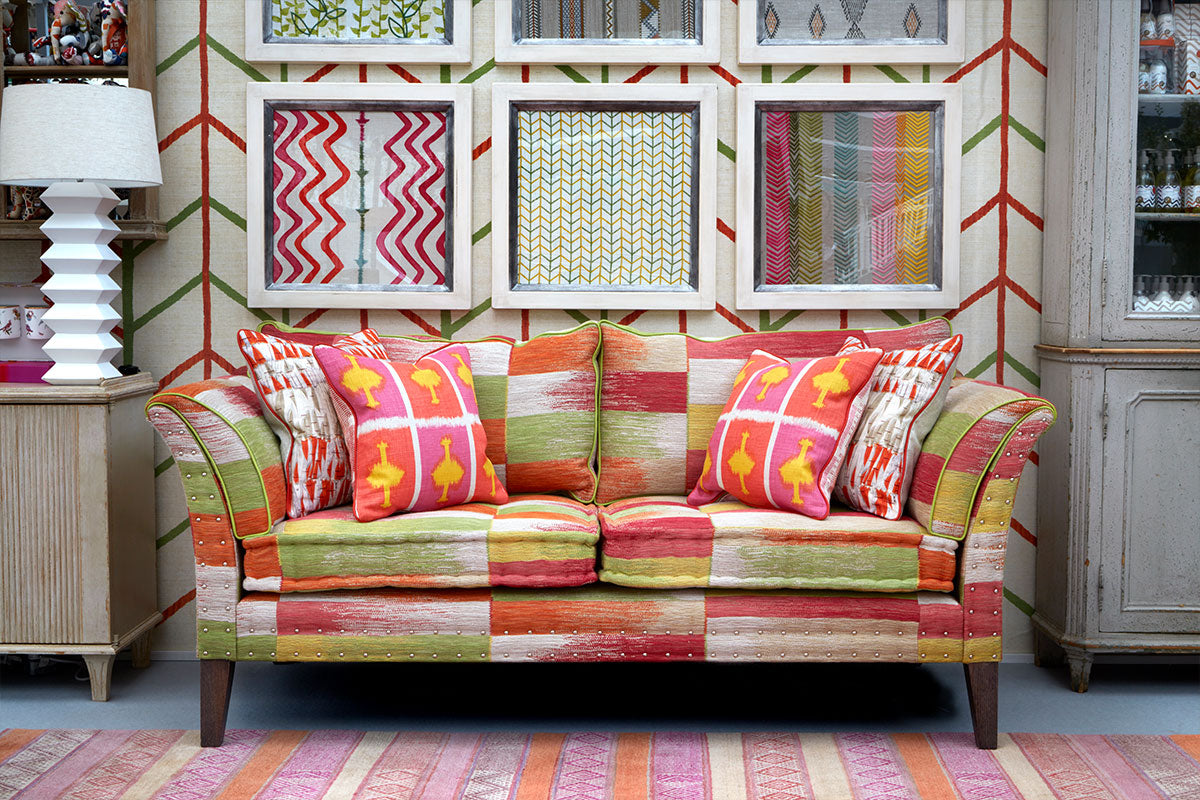 Christopher Farr Ikat Weave Indoor Woven Lime Fabric Sample