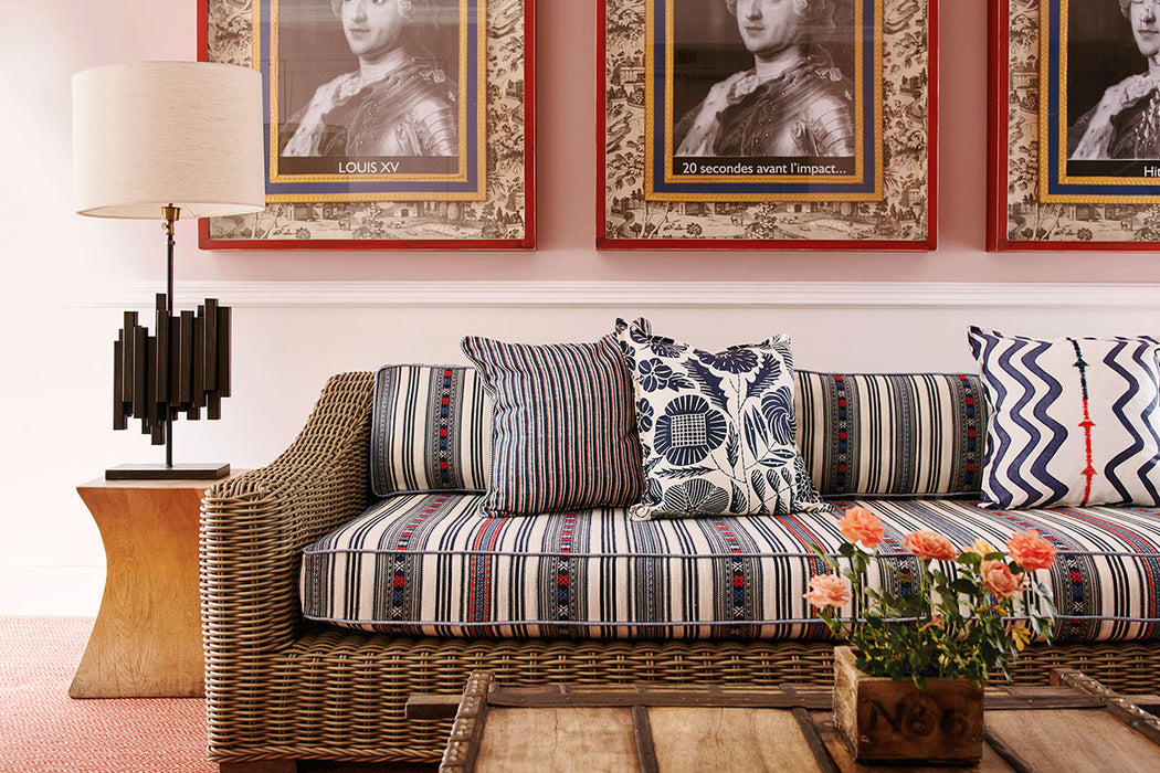 Christopher Farr Romany Weave Indoor Woven Indigo Fabric Sample