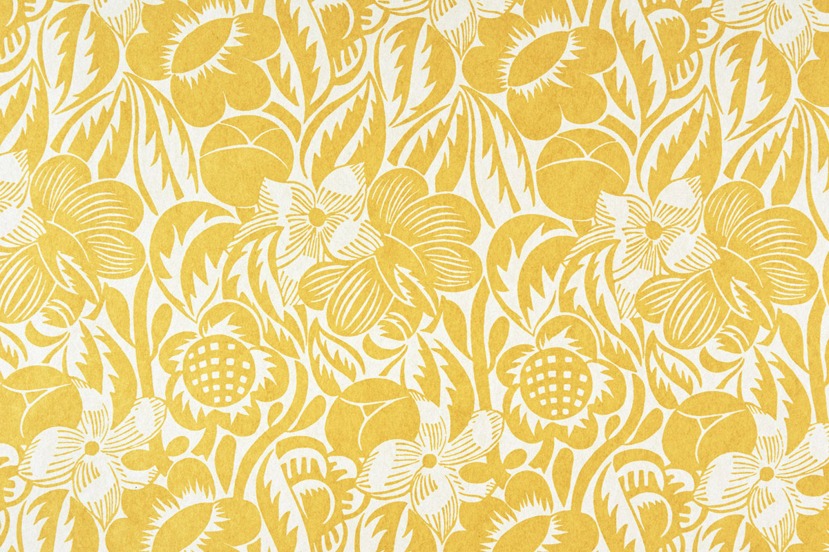 Christopher Farr Fleurs Etoilees Standard Mimosa Wallpaper Sample