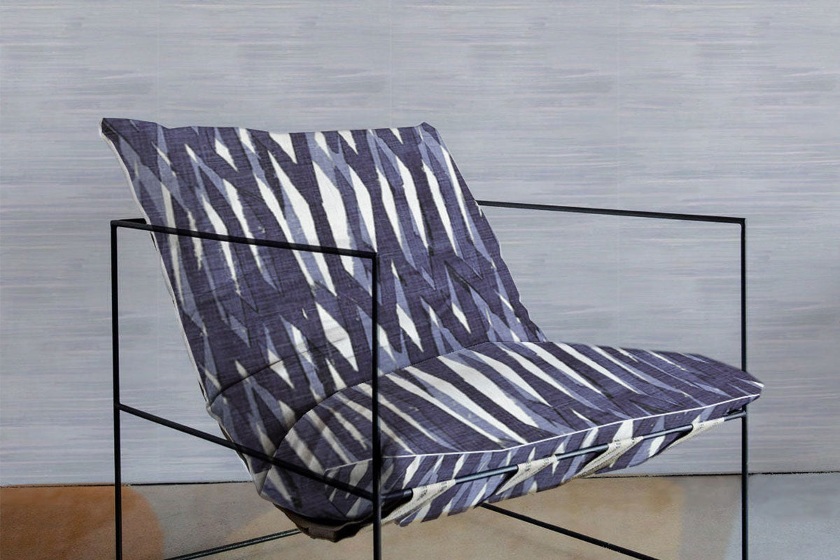 Christopher Farr Hush Silk Cobalt Wallpaper Sample