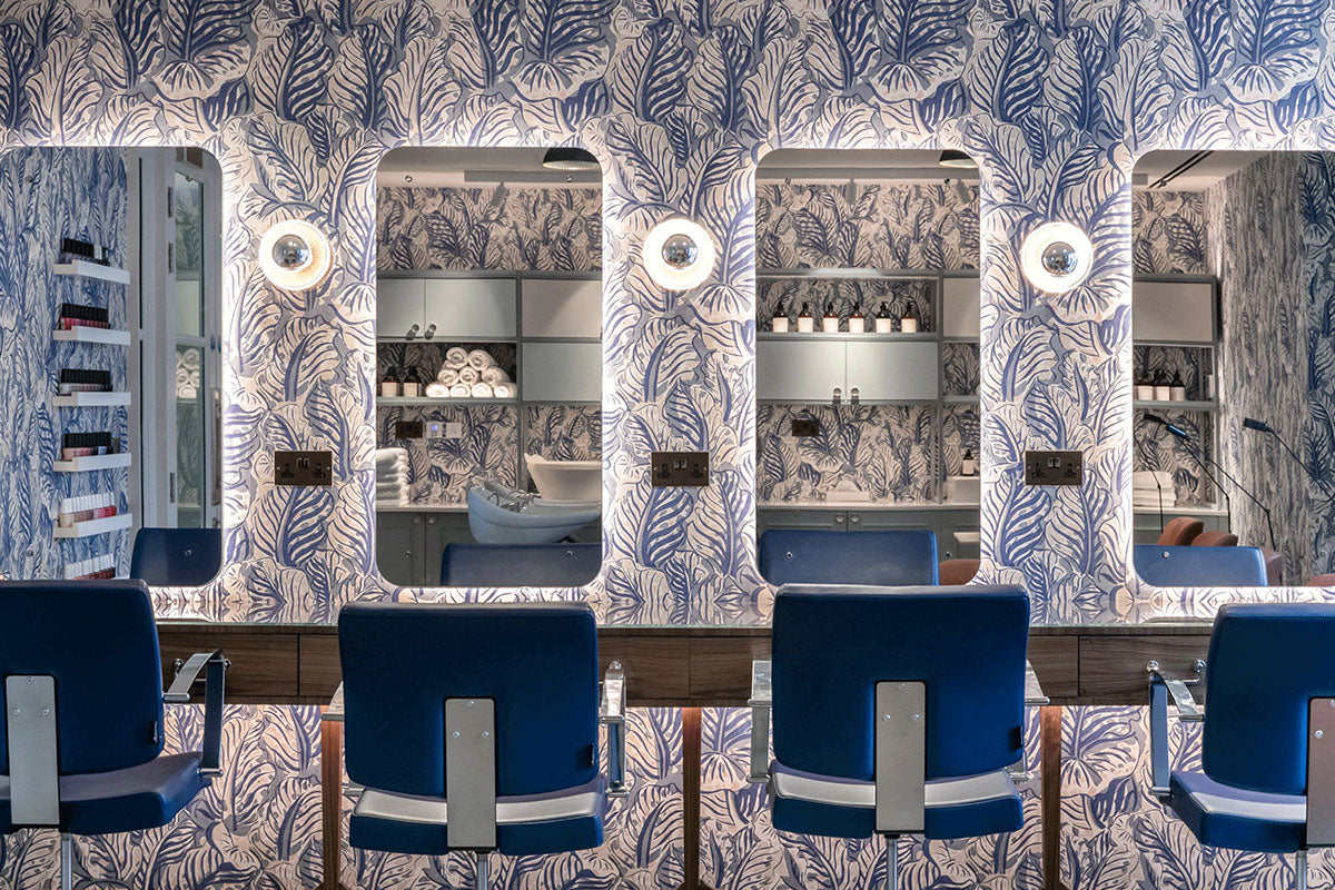 Christopher Farr Mille Feuilles Standard Cobalt Wallpaper Sample