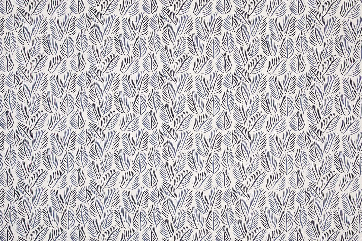 Christopher Farr Armatures Feuilles Indoor Printed Indigo Fabric Sample