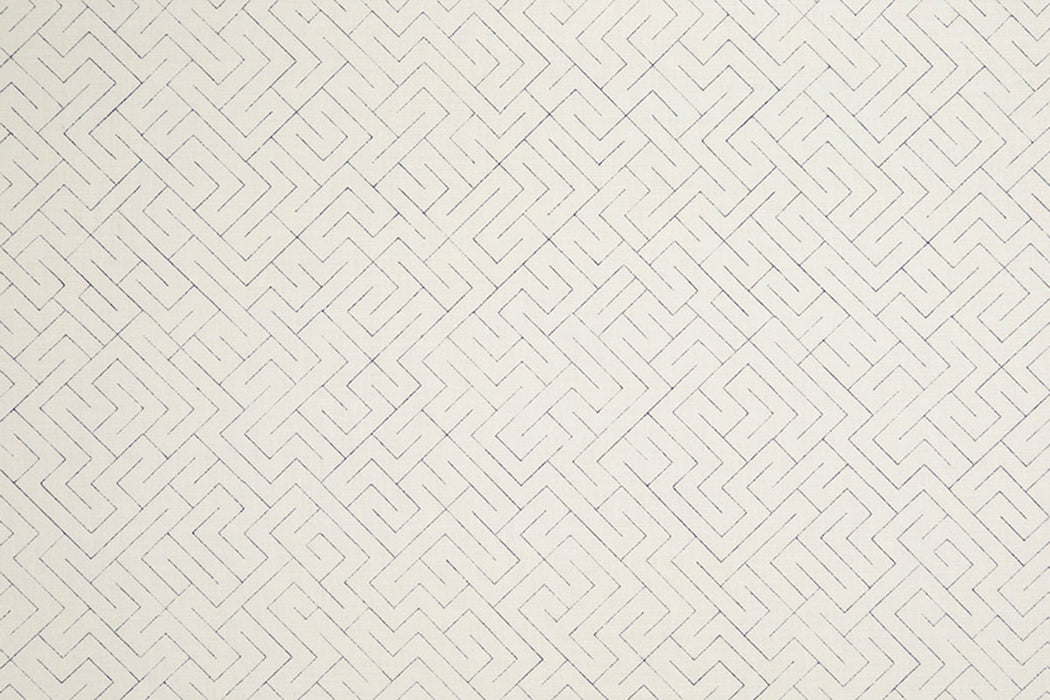 Christopher Farr Triangulated Indoor Printed Indigo Fabric Sample