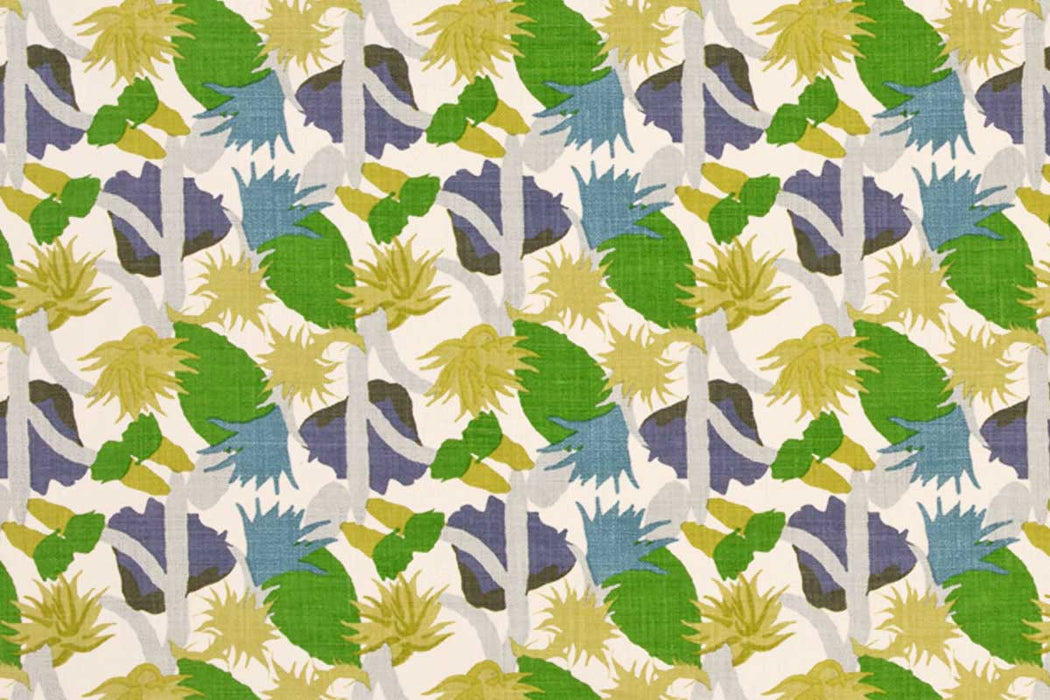 Christopher Farr Cactus Flower Indoor Printed Parakeet Fabric Sample