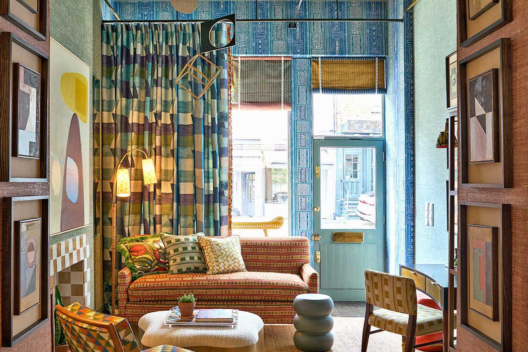 Christopher Farr Time Teller Standard Cobalt Wallpaper Sample