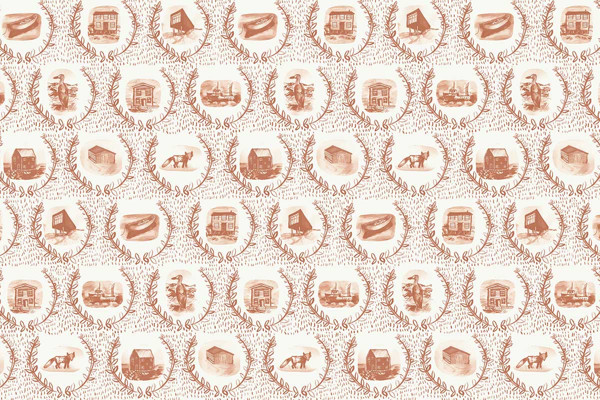 Christopher Farr Set The Scene Standard Rust Wallpaper Sample