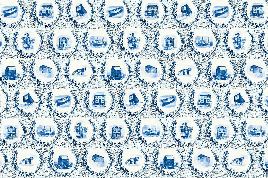 Christopher Farr Set The Scene Standard Cobalt Wallpaper Sample