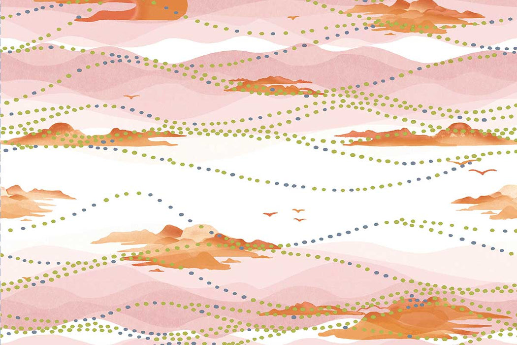 Christopher Farr Island Atmosphere Standard Apricot Wallpaper Sample