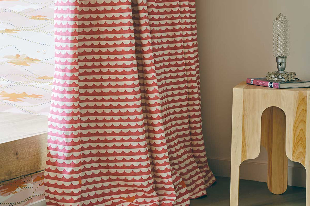 Christopher Farr We Sailed Away Indoor Printed Hot Pink Fabric Sample