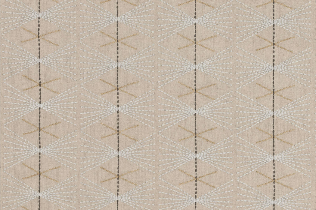 Christopher Farr Mikado Indoor Embroidered Natural Fabric Sample