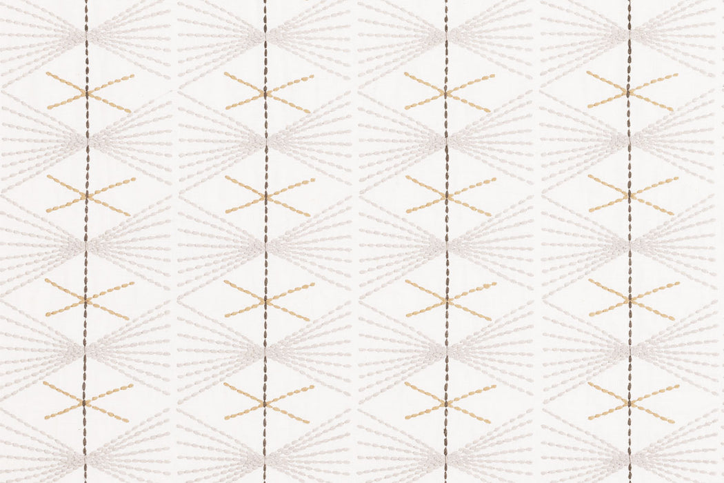 Christopher Farr Mikado Indoor Embroidered Smoke Fabric Sample