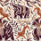 Christopher Farr La Jungle Vinyl Plum Wallpaper Sample