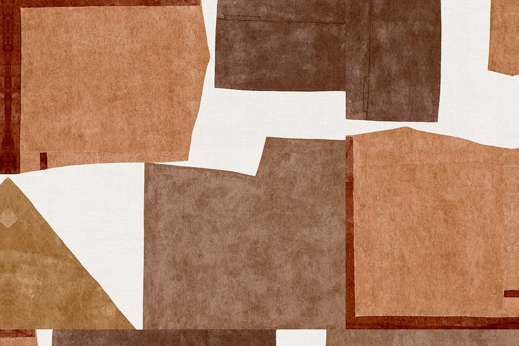 Christopher Farr Sea Collage Vinyl Rust Wallpaper Sample