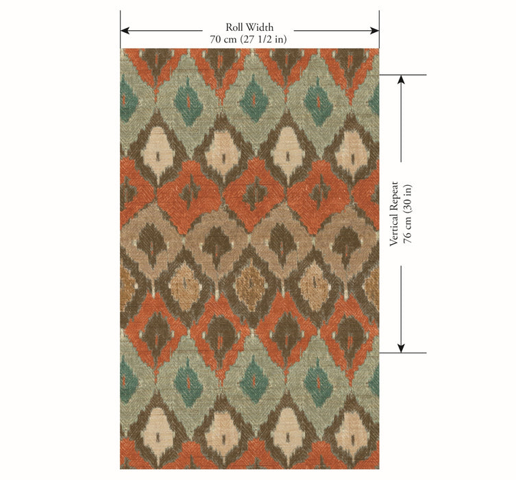 Jim Thompson Nomad  (Non-Woven) Terracotta Wallpaper Sample JT021082002