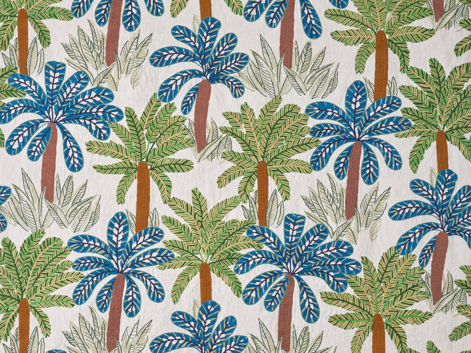 Pierre Frey Tahiti Bleu Vert Fabric Sample F3739001