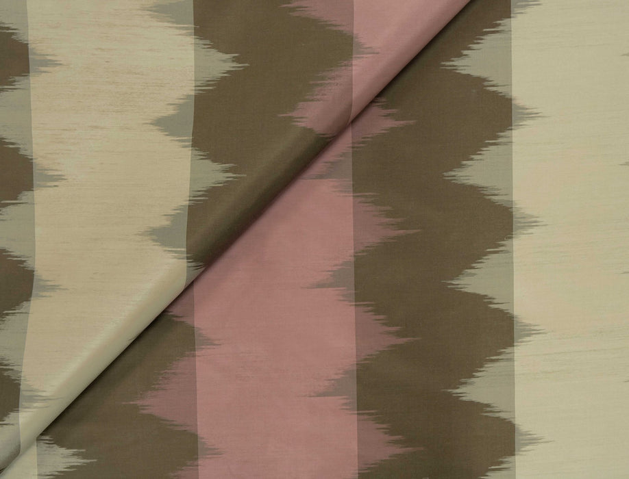 Jim Thompson Khanom Ikat Stripe Rosewood Fabric Sample JT013787003