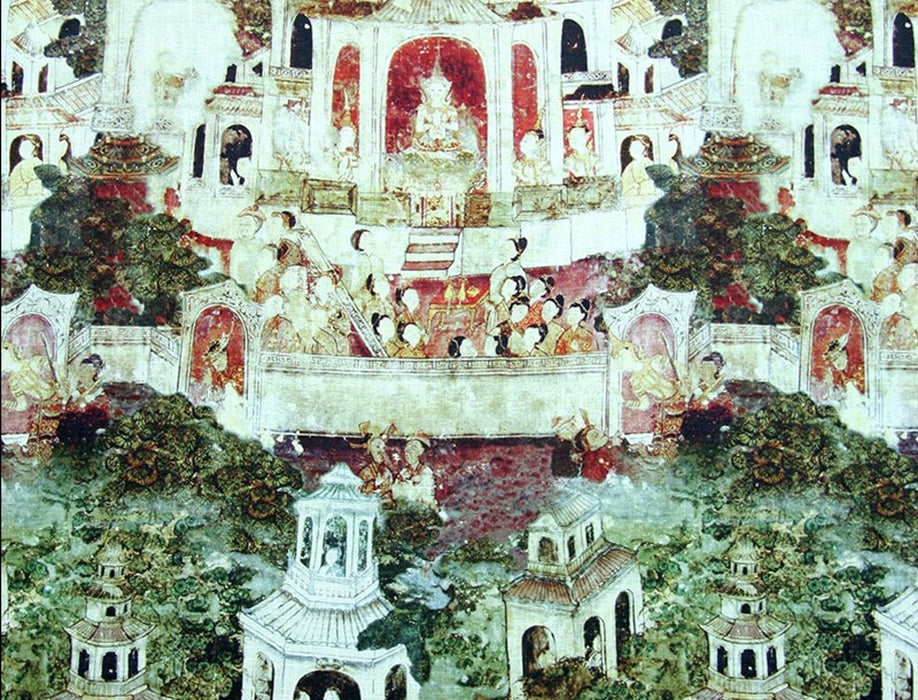 Jim Thompson Ayuthya Pagoda Red Fabric Sample JT013380001O