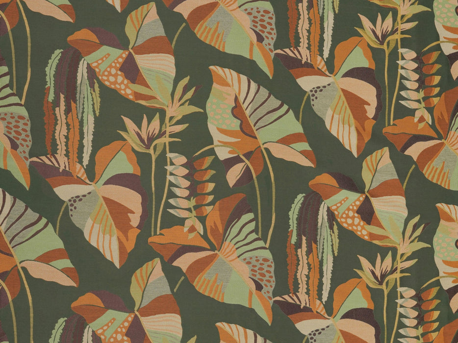 Jim Thompson Arum Leaves Deep Forest Fabric JT013963001