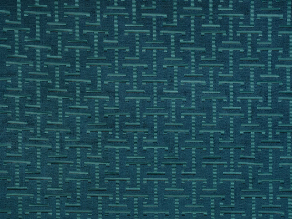 Jim Thompson Jim (JT Velvet) Turquoise Fabric Sample JT013940009