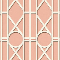 No.9 Thompson Trellis Panel  Pink Sand Wallpaper N9021025004