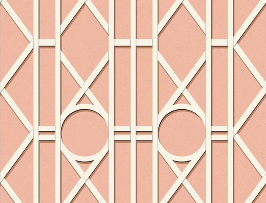 No.9 Thompson Trellis Panel  Pink Sand Wallpaper Sample N9021025004